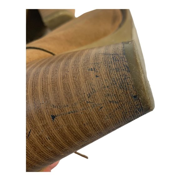 Rampage Leather Frankey Tan Zip Up Booties With Fringe Size 9 - Picture 6 of 11